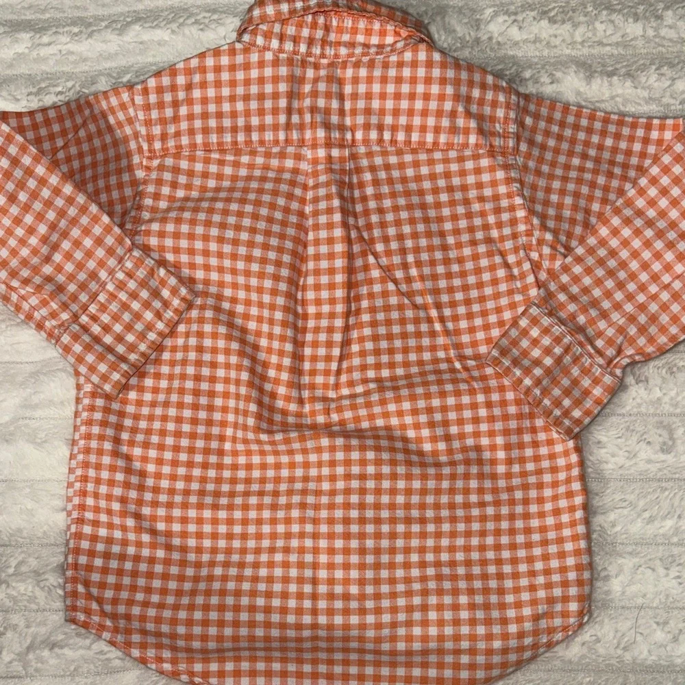 Ralph Lauren Kids Orange Plaid Button-Down Shirt